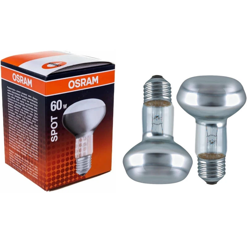 Лампа накаливания зеркальная 60W R63, E27/ES, "OSRAM"