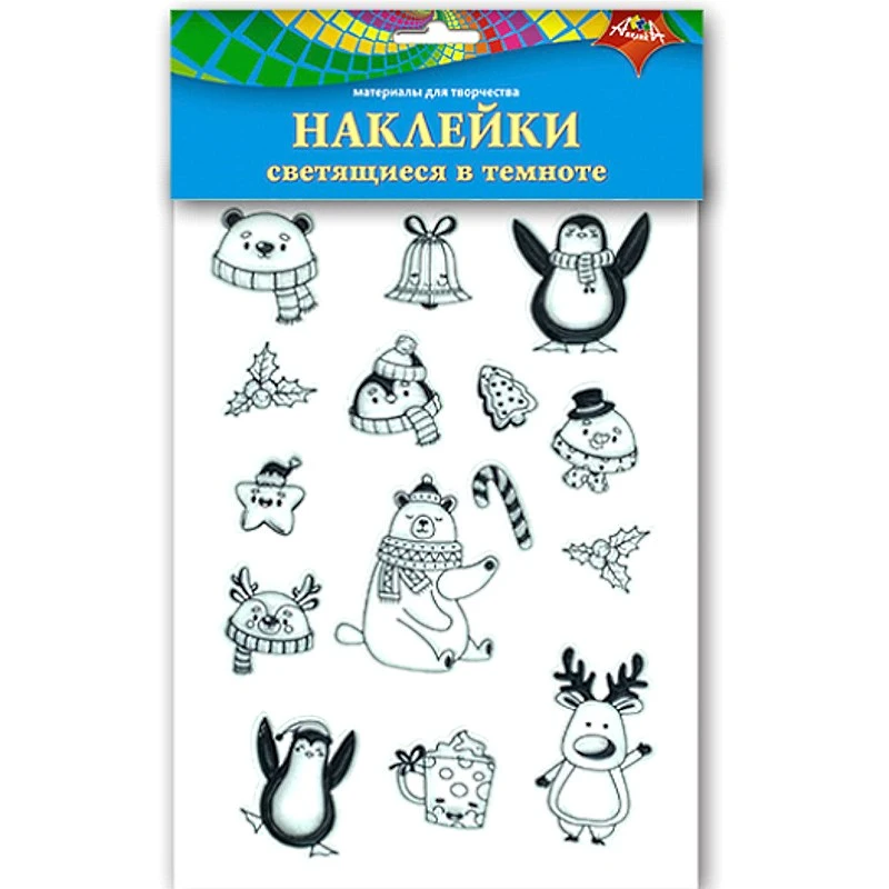 Наклейки пластиковые, светящиеся, 170*250 мм, "АппликА"