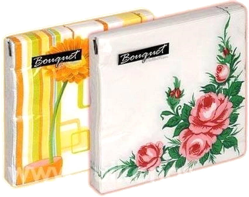 Салфетки бумажные двухслойные 20 л, 330*330 мм, многоцветная печать, ""Русская бумага"