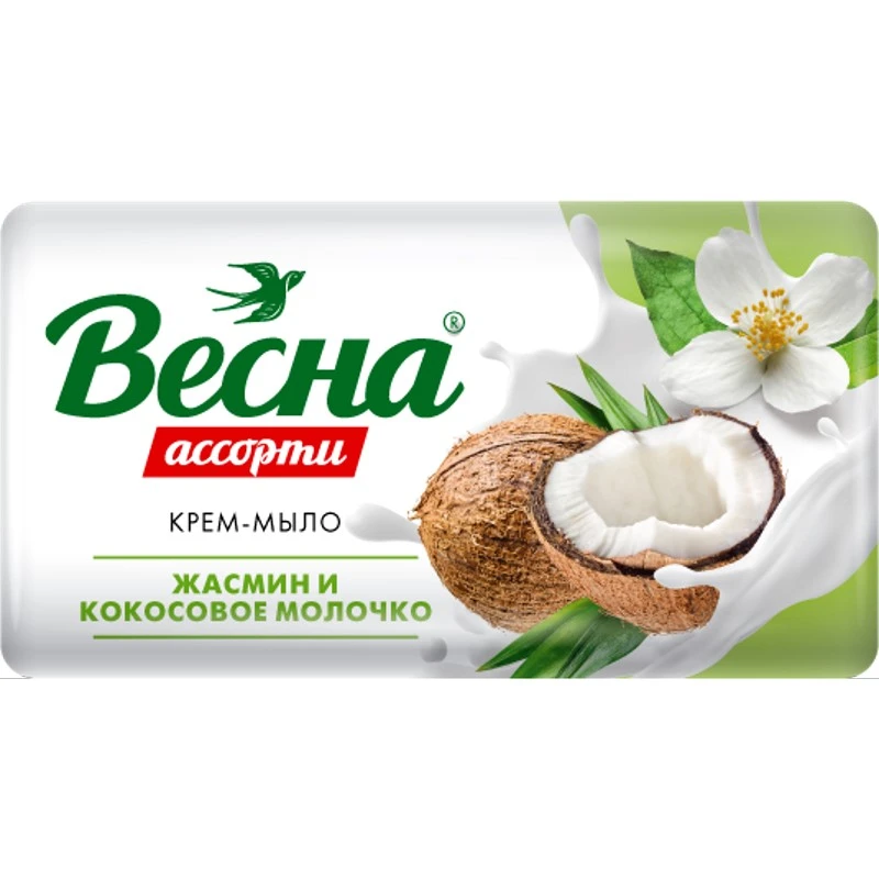Крем-мыло туалетное кусковое "Ассорти" 140 г, "Весна"