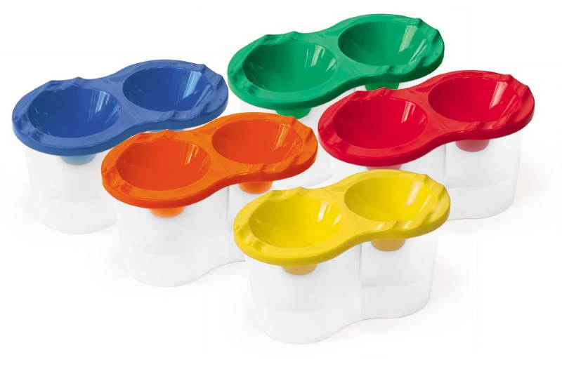 Стакан - непроливайка две секции, h-65 мм, пластик, "Проф-Пресс"