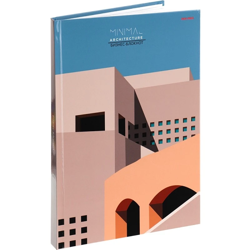 Бизнес-блокнот 200 л. ф.А4 (204*290 мм). клетка, рамка на странице, сшивка, твердая ламинированная обложка, "Проф-Пресс"