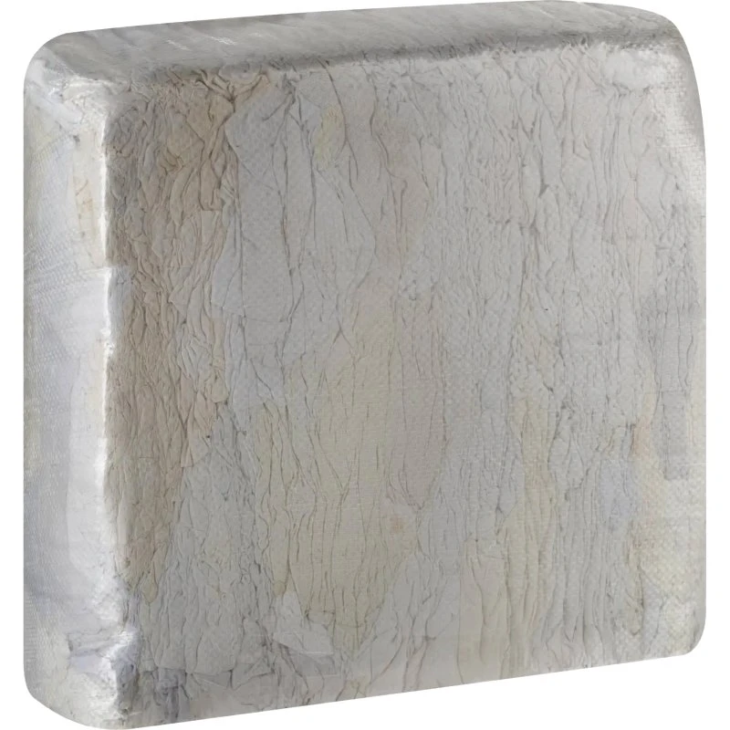 Ветошь белая, размер лоскута 400*600 мм, 80% хлопок, 20% смесовая ткань, брикет 10 кг