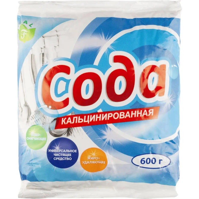 Сода кальцинированная 600 г, п\э пакет, "Флора Урал"