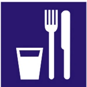 Столовая квадрат 200*200 мм Указательный знак на пленке