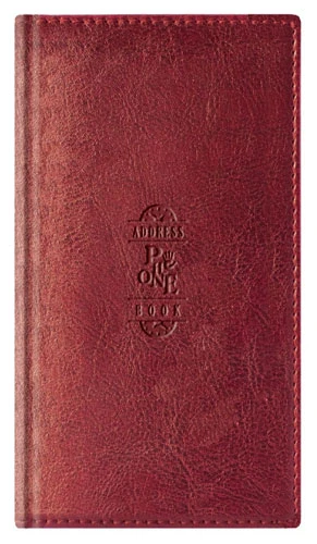 Адресно-телефонная книжка "Estilo" ф.А5 (110*200 мм), вырубка, искусственная кожа, 192 с, "Балтик"