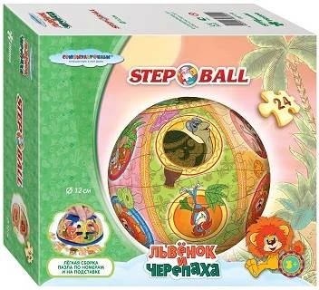 Пластиковый пазл-шар. 24 карточки. - специальное крепление. - d-120 мм. Для детей от 3 лет. - "Степ Пазл"