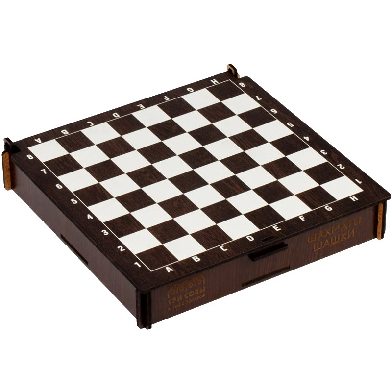 Набор конструктор: Шашки. Шахматы. Доска 210*210 мм, ХДФ/фанера, "Три совы"