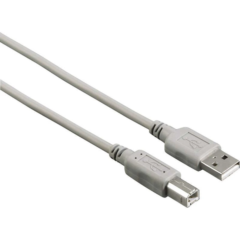 Кабель Hama USB 2.0 A-B (m-m), 3 метра, серый