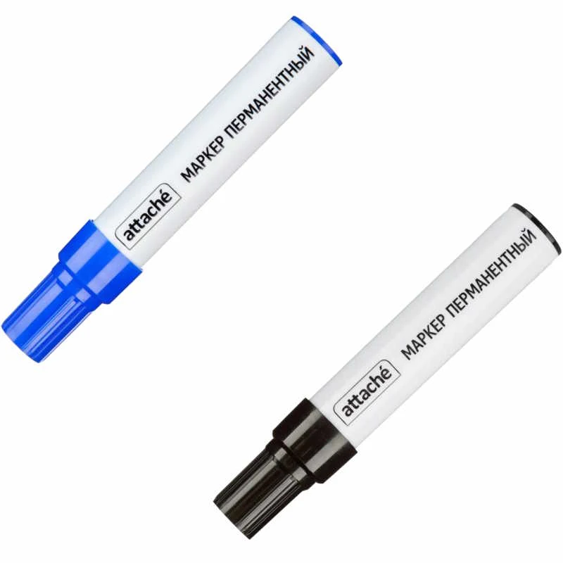 Маркер универсальный, перманент, спиртовая основа, линия 3-10 мм, скошенный наконечник, "Attache"