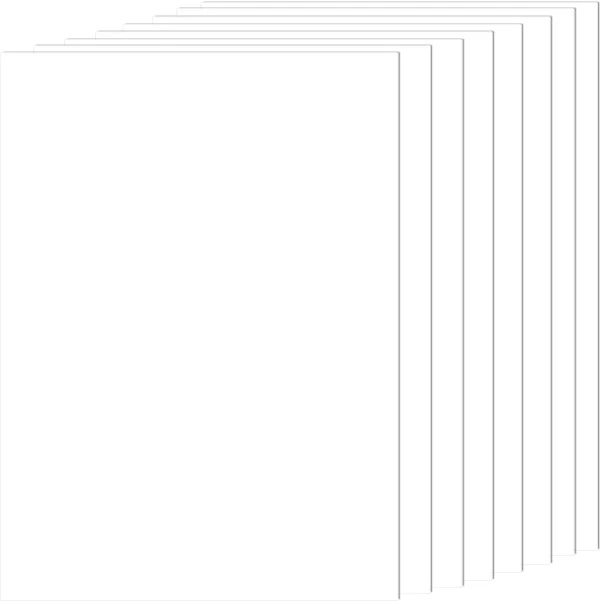 Белый немелованный картон 8 л, ф.А4 (200*280 мм), 200 г/м2, пакет, "Эврика"