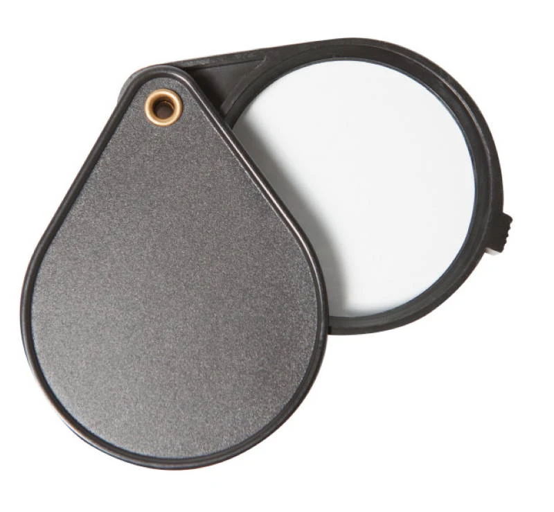 Лупа 6-ти кратное увеличение, d-50 мм, складная, пластик/стекло, "Silwerhof"