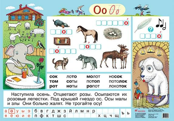 Игнатьева Т.В. Тарасова Л.Е. Буква О. / Буква У. - ф.100*70. - Начальная школа. - М.: Дрофа, 2005. - Глянцевая двухсторонняя карта.