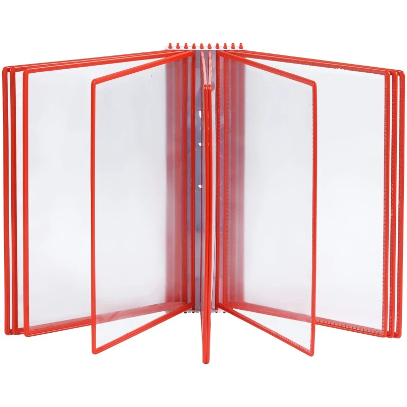 Демонстрационная система настенная: 10 панелей ф.А4, опорная стойка, красный пластик, "OfficeSpace"