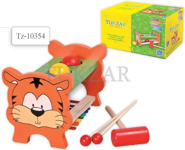 Стучалка с металлофоном. Универсальная развивающая деревянная игрушка: для детей от 3 лет, Tukzar