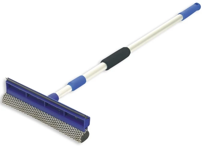 Комплект для мытья окон: губка + резиновый сгон 250 мм, телескопическая ручка 1200 мм, "ЭкоКоллекция"