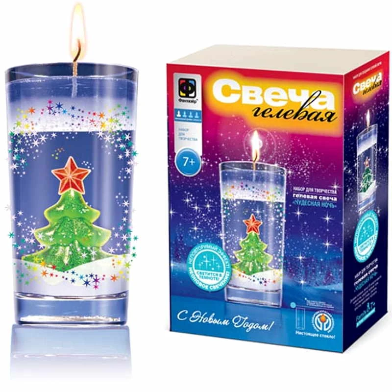 Гелевые свечи с блестками: для детей от 7 лет. - "Эльф Маркет".