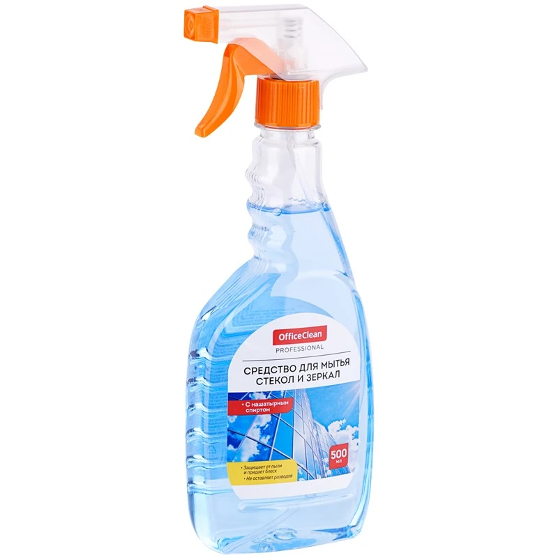 Средство для мытья стекол, нашатырный спирт, спрей 500 мл, курок, "OfficeClean Professional"