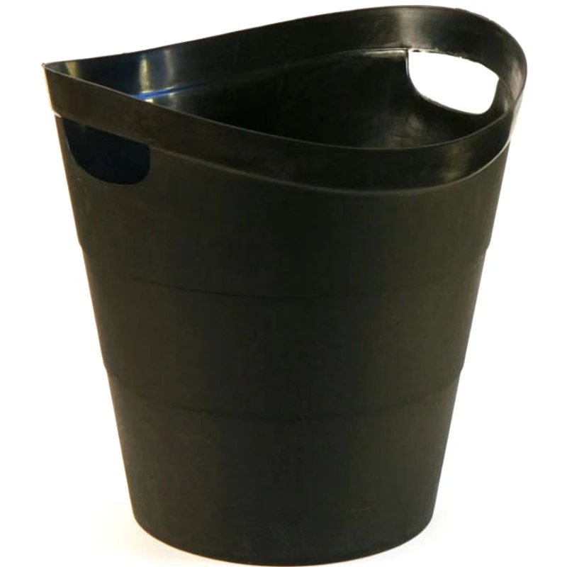 Круглая цельная корзина для мусора 14 л, 2 вырубные ручки, пластик, 275*290 мм, "BURO"