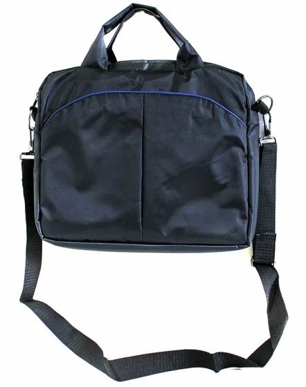 Сумка для нетбука, молния, ручки, ремень, черная, нейлон, 280*230*30 мм, "Лотос"