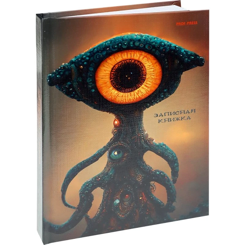 Блокнот 160 л, ф.А6 (104*148 мм), клетка, сшивка сбоку, твердая обл, "Проф-Пресс"