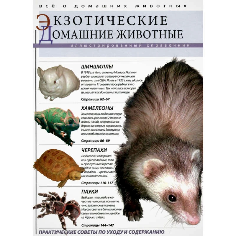 Экзотические домашние животные: Иллюстрированный справочник. - СПб.: Кристалл; М.: Оникс, 2006. - 176 с. - (Все о домашних животных). - мягк. обл.