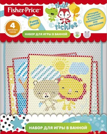 "Funny puzzle", пазлы для игры в ванне, 4 шт, "Fisher Price"