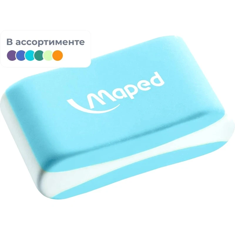 Ластик "Essentials Soft" прямоугольный, синтетический каучук, пленка, 21*33*10 мм, "Maped"