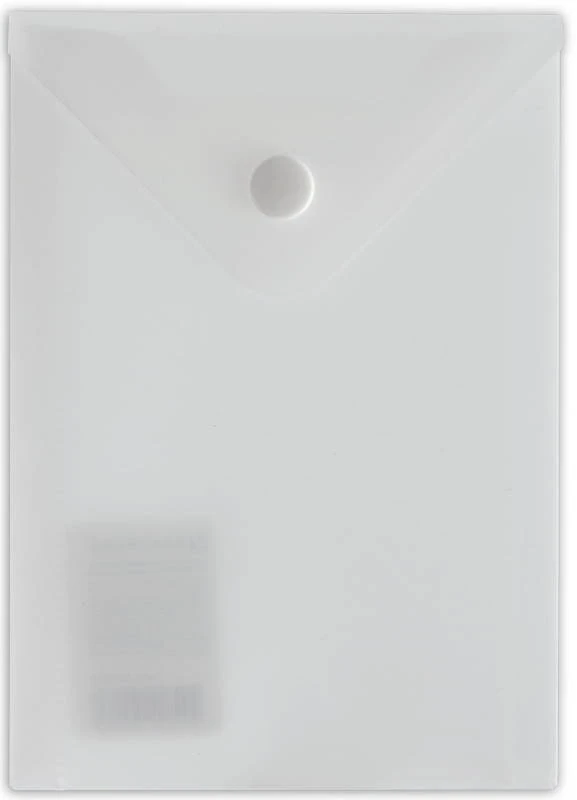 Папка-конверт ф.А6 (105*148 мм), кнопка, матовый полипропилен 0,18 мм "Бизнес центр"