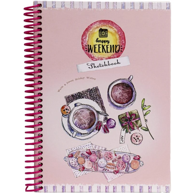 Блокнот для зарисовок "Sketchbook" 64 л. ф.А5 (144*204 мм), кремовый блок 100 г/м2, спираль сборку, тверд. обл, "Проф-Пресс"