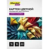 Цветной двухсторонний мелованный картон 16 л. 16 цв, ф.А4, 240 г/м2, папка, "Silwerhof"