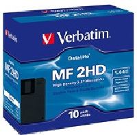 Дискета MF 2HD IBM, Data Life 1,44 МВ, картонная коробка, 10 шт. "Verbatim"