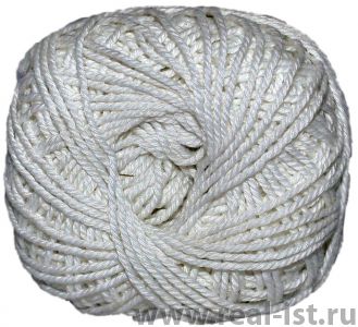 Нить толстая белая, моток 60 м.