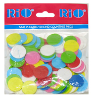Счетный материал, кругляшки, набор 100 шт, пластик, "Rio"