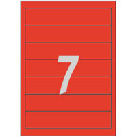 Самоклеящаяся красная этикетка для папок 7 шт. 192*38 мм, упак. 20 л. ф.А4, "Avery Zweckform"