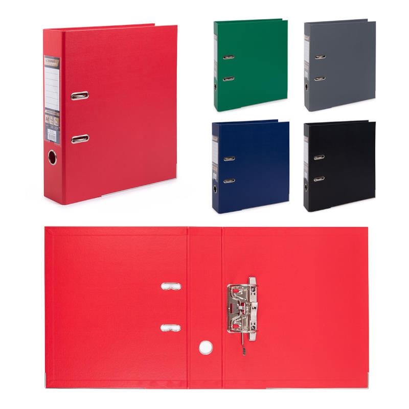 Папка ф А4 (315*280 мм), 2 кольца, арочный механизм, фиксатор, торец 75 мм, картон 1,75 мм, двухсторонний цветной ПВХ, металлическая окантовка, торцевой карман, "Expert"