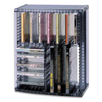 Подставка MR-43VS на 35 CD и 8 DVD в коробках, пластиковая, прозрачная, "Profi Office"