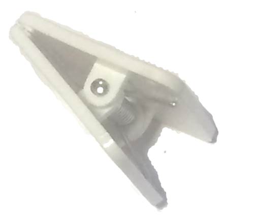 Зажим пластиковый белый 40 мм, в п/э пакете Зажим пластиковый белый 40 мм, в п/э пакете