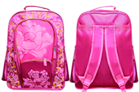 Рюкзак для нотбука, 1 отделение, 2 передних кармана на молнии, 2 боковых кармана, розовый, "TUKZAR"