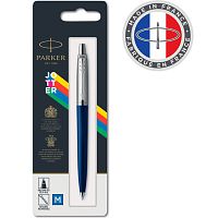 Шариковая автоматическая ручка "Jotter" K60, синий сменный стержень, синий корпус, "Parker"