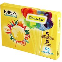 Мелки цветные 9 цв, 78*12*12 мм, картонная уп, "Silwerhof"