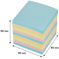 Сменный бумажный блок для записи 90*90*90 мм, 4 цв. 80 г, "Attache"