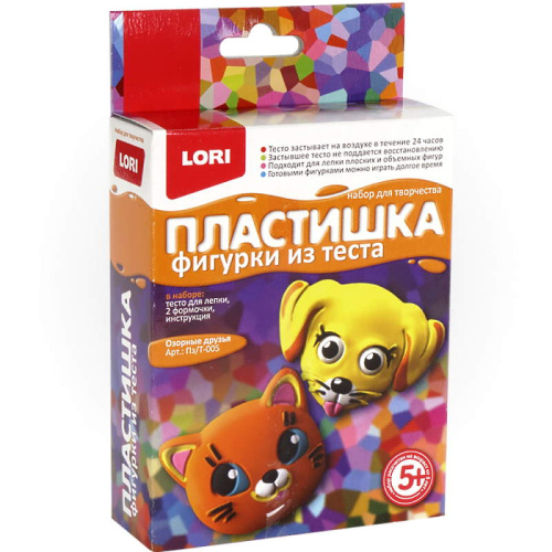 Фигурки из теста. 2 формочки. Пластишка. 5+. - "LORI".
