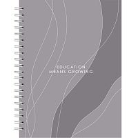 Бизнес-тетрадь 120 л. ф.А4, клетка, белизна 100%, гребень, 3 разделителя, тверд. обл, "Attache"