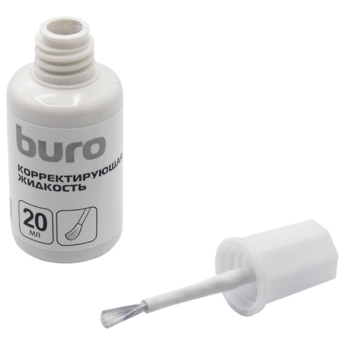 Корректирующая жидкость 20 мл. сольвент, кисточка, "BURO"