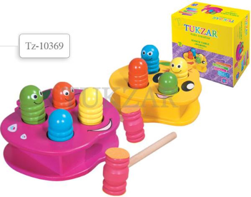 Стучалка «Гусенички»: универсальная развивающая деревянная игрушка: для детей от 3 лет, Tukzar Стучалка «Гусенички»: универсальная развивающая деревянная игрушка: для детей от 3 лет, Tukzar