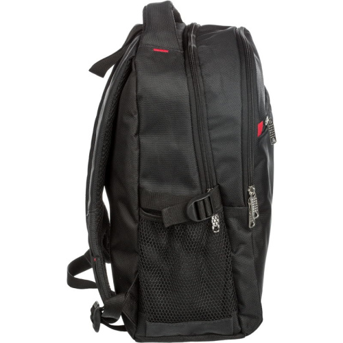Рюкзак молодежный, 2 отделения, молния, карман, черный полиэстер, 300*140*390 мм, "№1 School" фото 4