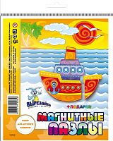 Кораблик: Магнитные пазлы: набор для детского развития детям от 3-х лет. - (Вырезайка. Собирай и играй!). - "Полноцвет"