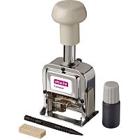 Нумератор автоматический 8 разрядный, цифры 4,8 мм, автоматическая металлическая оснастка, "Attache"