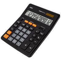 Настольный 12 разрядный калькулятор, двойное питание, две памяти, «00», 158*203*31 мм, "Deli"